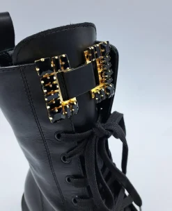 ANFIBI PELLE APPLICAZIONE STRASS