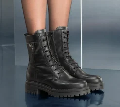 ANFIBI PELLE LOGO LATERALE METALLICO