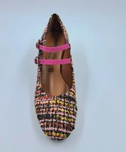 BALLERINE TESSUTO DOPPIA CHIUSURA FUXIA