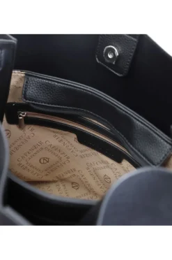 BORSE A SPALLA EFFETTO SUEDE NERO