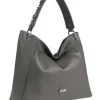 BORSE A SPALLA OBO BIG GRIGIO ARGENTO