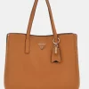 BORSE SHOPPING GUESS MERIDIAN COGNAC
