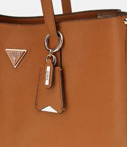 BORSE SHOPPING GUESS MERIDIAN COGNAC