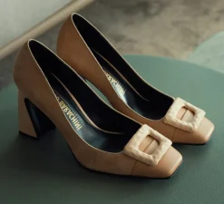 DECOLLETE' IN PELLE E CAMOSCIO