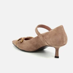 DECOLLETE' MILA CAMOSCIO TAUPE