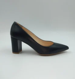 DECOLLETE NAPPA BLU TACCO QRADRATO