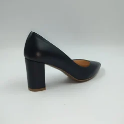 DECOLLETE NAPPA BLU TACCO QRADRATO