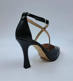 DECOLLETE' NERO CON INCROCIO