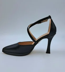 DECOLLETE' NERO CON INCROCIO