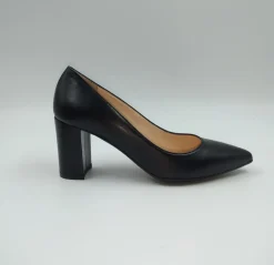 DECOLLETE NERO TACCO QUADRATO