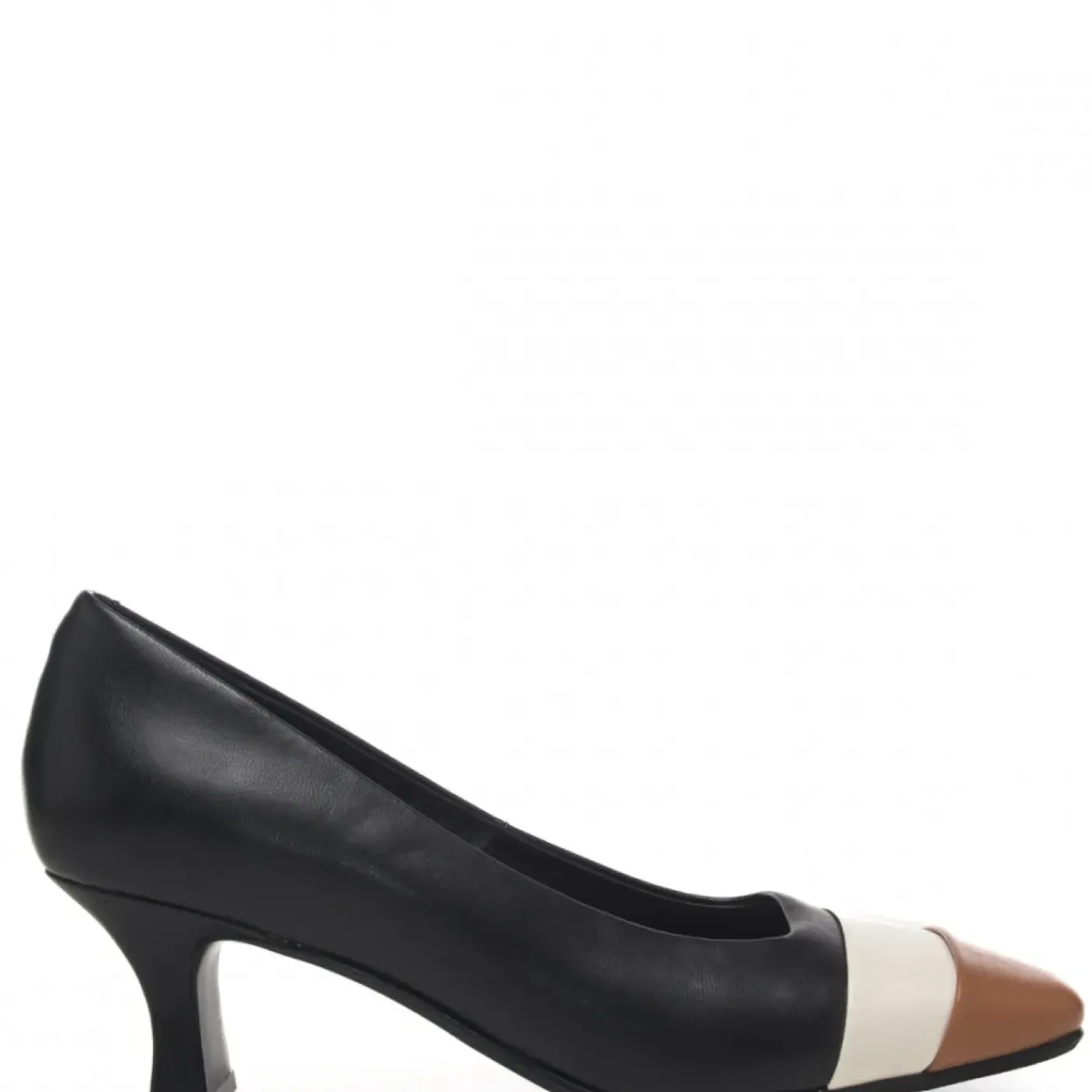 DECOLLETE' PELLE BICOLOR