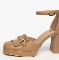 DECOLLETE' PELLE CORDA CON FRANGE