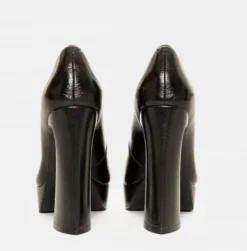 DECOLLETE' PELLE LUCIDA PLATFORM