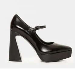 DECOLLETE' PELLE LUCIDA PLATFORM