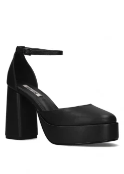 DECOLLETE' PELLE PLATEAU NERA