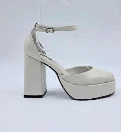 DECOLLETE' PELLE PLATEAU PANNA