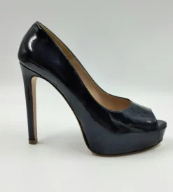 DECOLLETE SPUNTATA VERNICE BARK NAVY