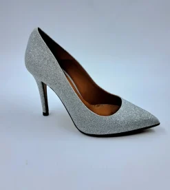 DECOLLETE TESSUTO ARGENTO