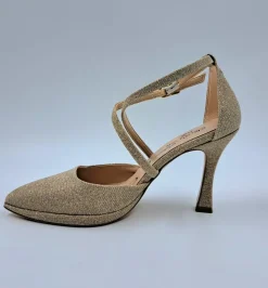 DECOLLETE' TESSUTO LUX NUDE CON INCROCIO