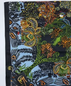 FOULARD SETA FANTASIA BASE NERO