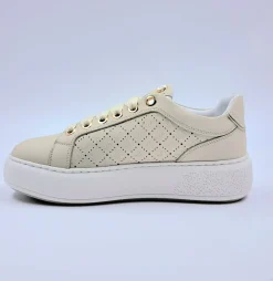 JANET&JANET SNEAKERS PELLE BEIGE