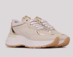 JANET&JANET SNEAKERS PELLE MORBIDA BEIGE