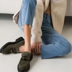 MOCASSINI CAMOSCIO BROOK CHAIN VERDE