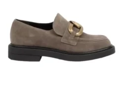 MOCASSINI CAMOSCIO BROOK CHAIN TAUPE