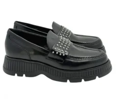 MOCASSINI CINDY STUD PELLE MINI BORCHIE