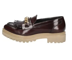 MOCASSINI CON CATENA E FRANGE