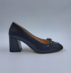 MOCASSINI FIBBIA METALLICA NERO