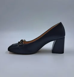 MOCASSINI FIBBIA METALLICA NERO