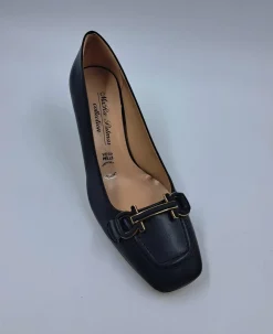 MOCASSINI FIBBIA METALLICA NERO