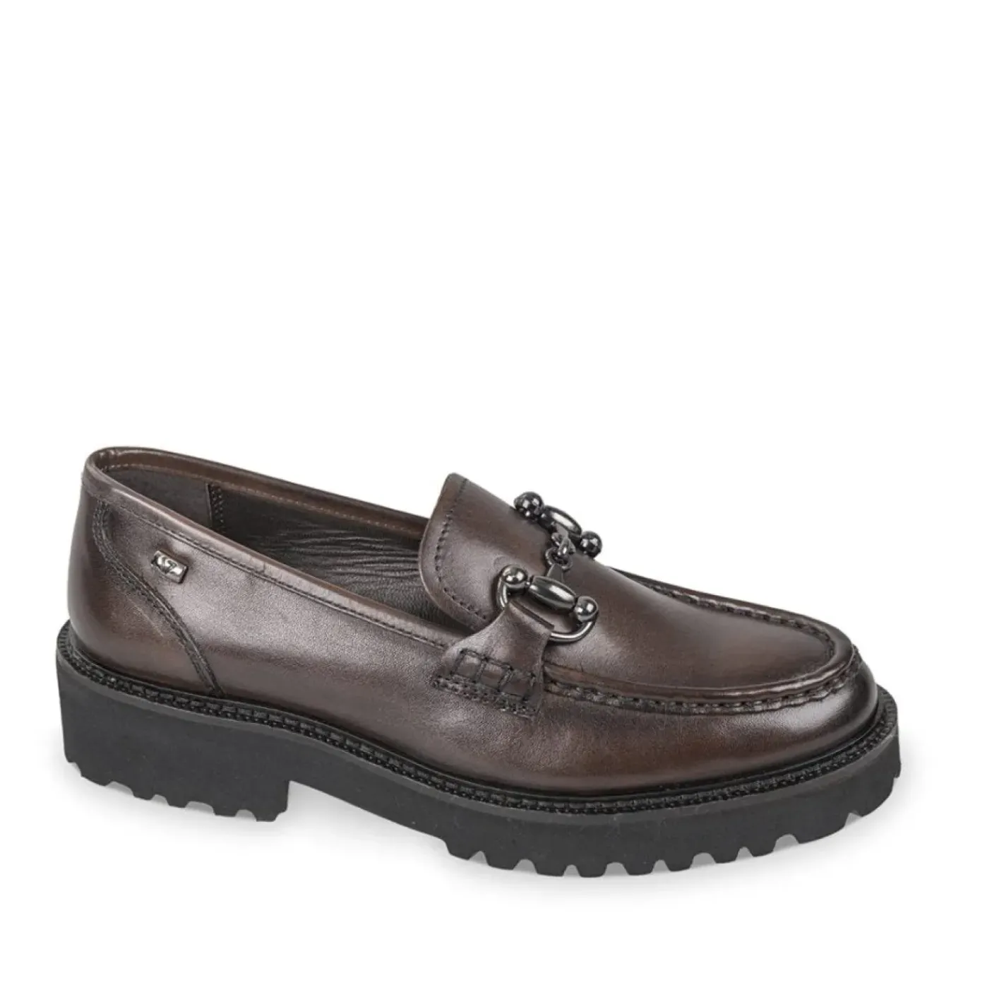 MOCASSINI IN PELLE MORBIDA CON APPLICAZIONE METALLICA