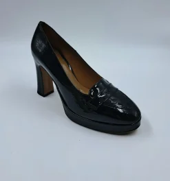 MOCASSINI NERI PLATEAU