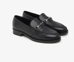 MOCASSINI PELLE APPLICAZIONE METALLICA ARGENTO