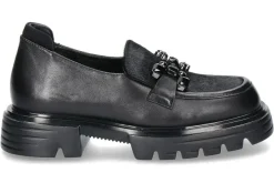 MOCASSINI PELLE APPLICAZIONE STRASS NERI