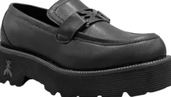 MOCASSINI PELLE NERA APPLICAZIONE METALLICA