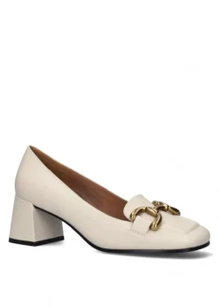 MOCASSINI VALENCIA IN PELLE PANNA CON APPLICAZIONE METALLICA