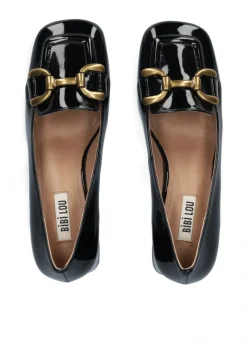 MOCASSINI VALENCIA IN PELLE LUCIDA NERA