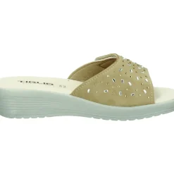 PANTOFOLE COMFORT STRASS BEIGE