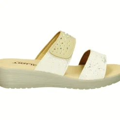 PANTOFOLE DOPPIA STRISCIA STRASS PLATINO