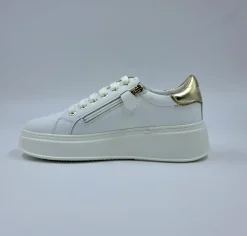 PATRIZIA PEPE SNEAKERS PELLE LOGO METALLO MAXI