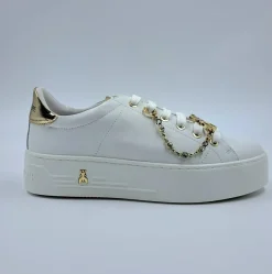 PATRIZIA PEPE SNEAKERS PELLE CHARMS CATENA GOLD