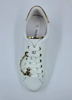PATRIZIA PEPE SNEAKERS PELLE CHARMS CATENA GOLD