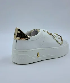 PATRIZIA PEPE SNEAKERS PELLE CHARMS CATENA GOLD