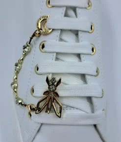 PATRIZIA PEPE SNEAKERS PELLE CHARMS CATENA GOLD