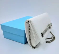 POCHETTE BIANCA CON DETTAGLI STRASS