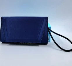 POCHETTE CON MANICO STRASS BLU