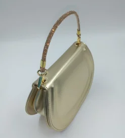 POCHETTE PLATINO MANICO STRASS